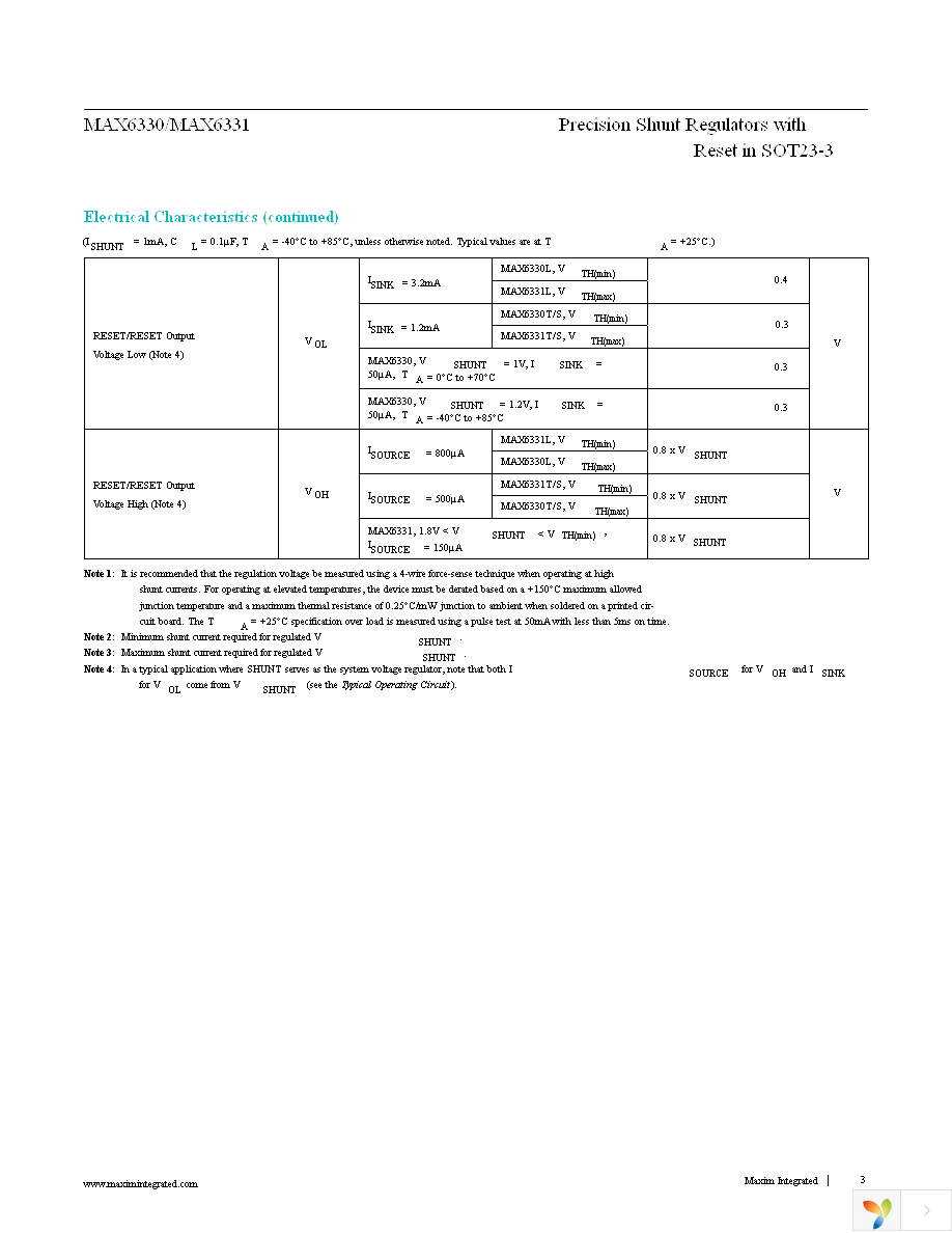 MAX6330LUR+T Page 3