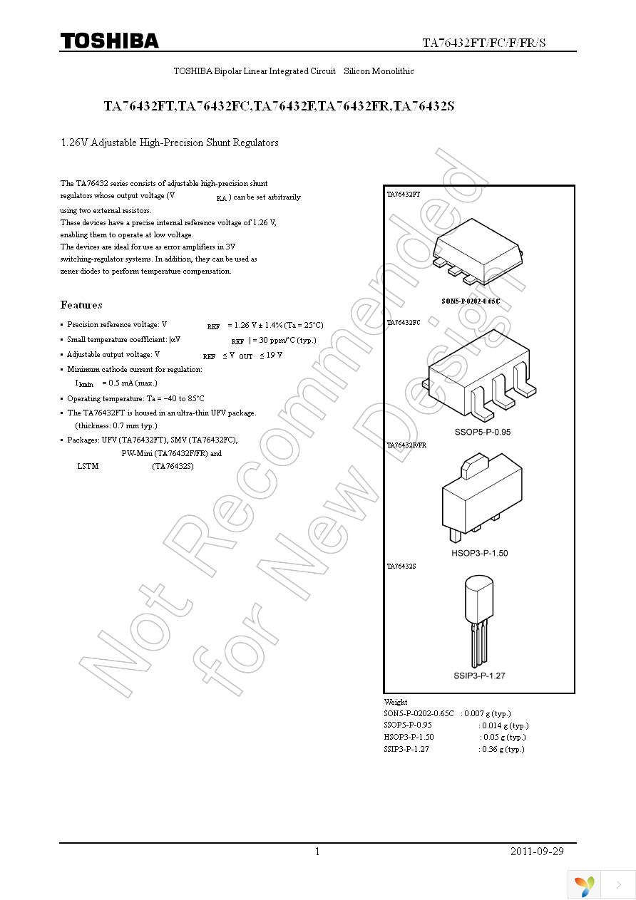 TA76432FC(TE85L,F) Page 1