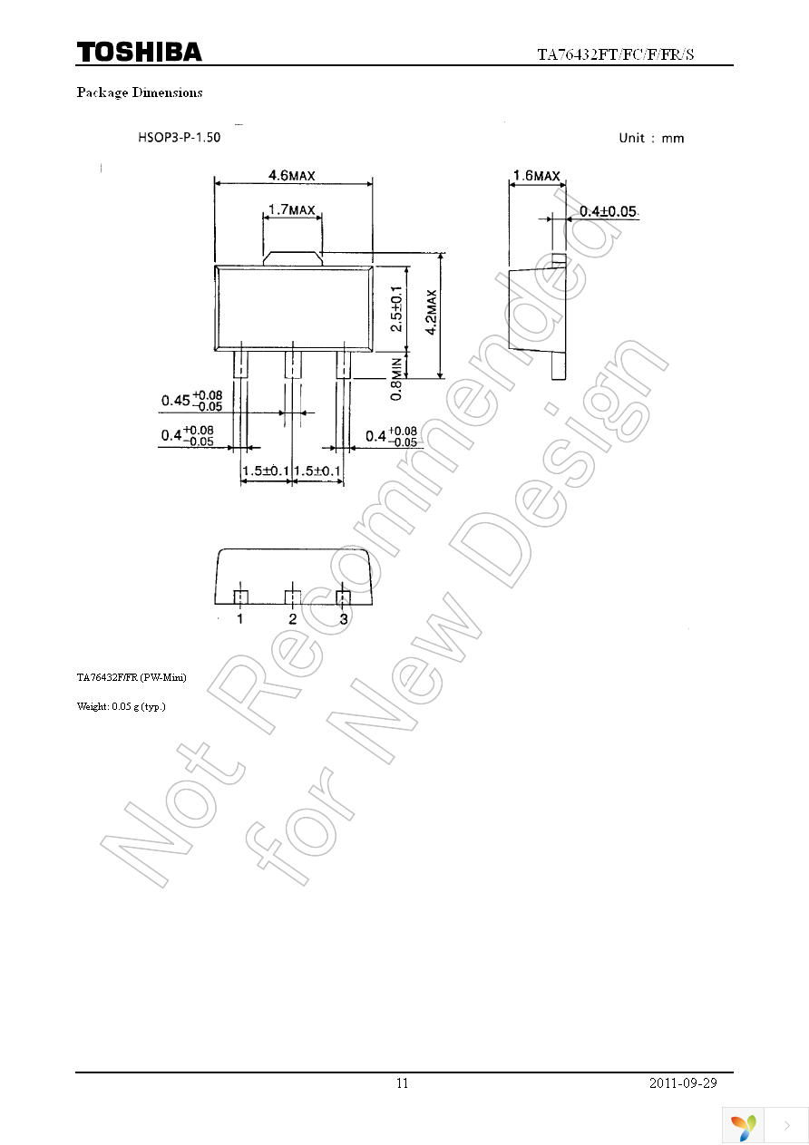 TA76432FC(TE85L,F) Page 11