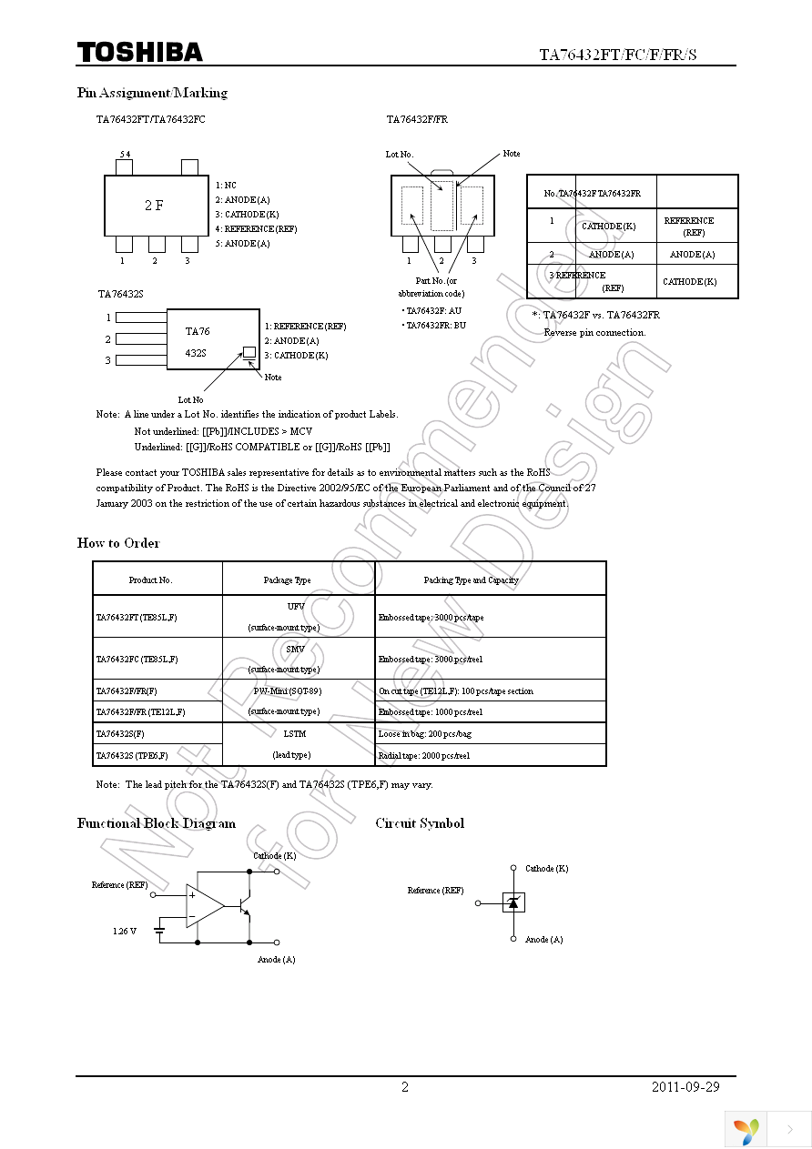 TA76432FC(TE85L,F) Page 2