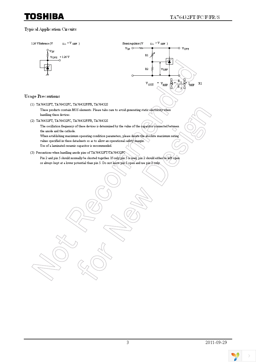 TA76432FC(TE85L,F) Page 3