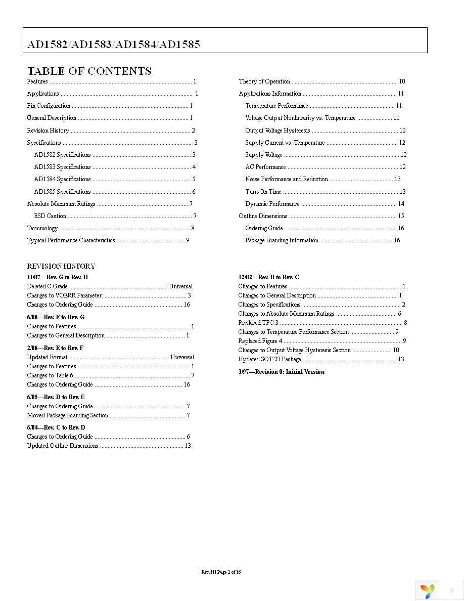 AD1582ART-REEL7 Page 2