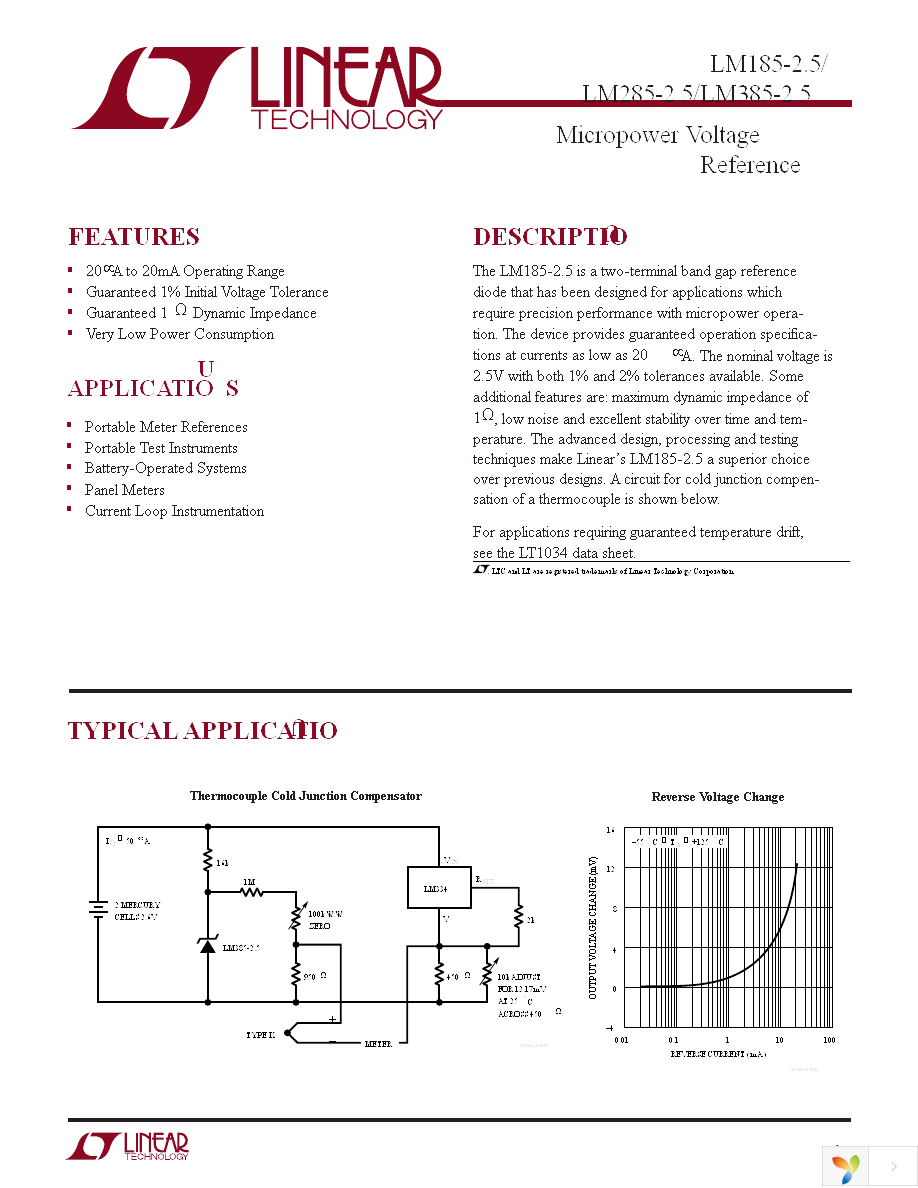 LM385BZ-2.5 Page 1