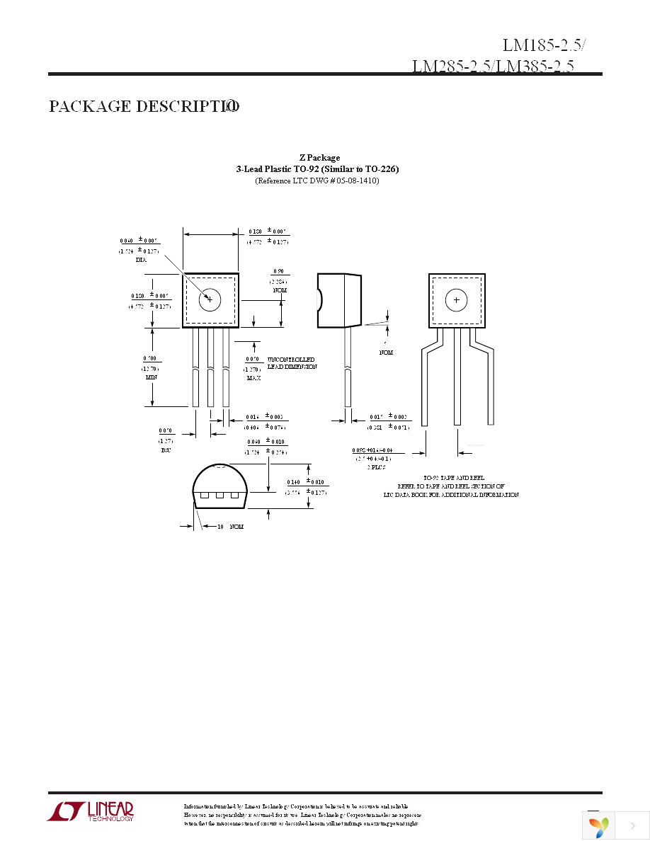 LM385BZ-2.5 Page 7