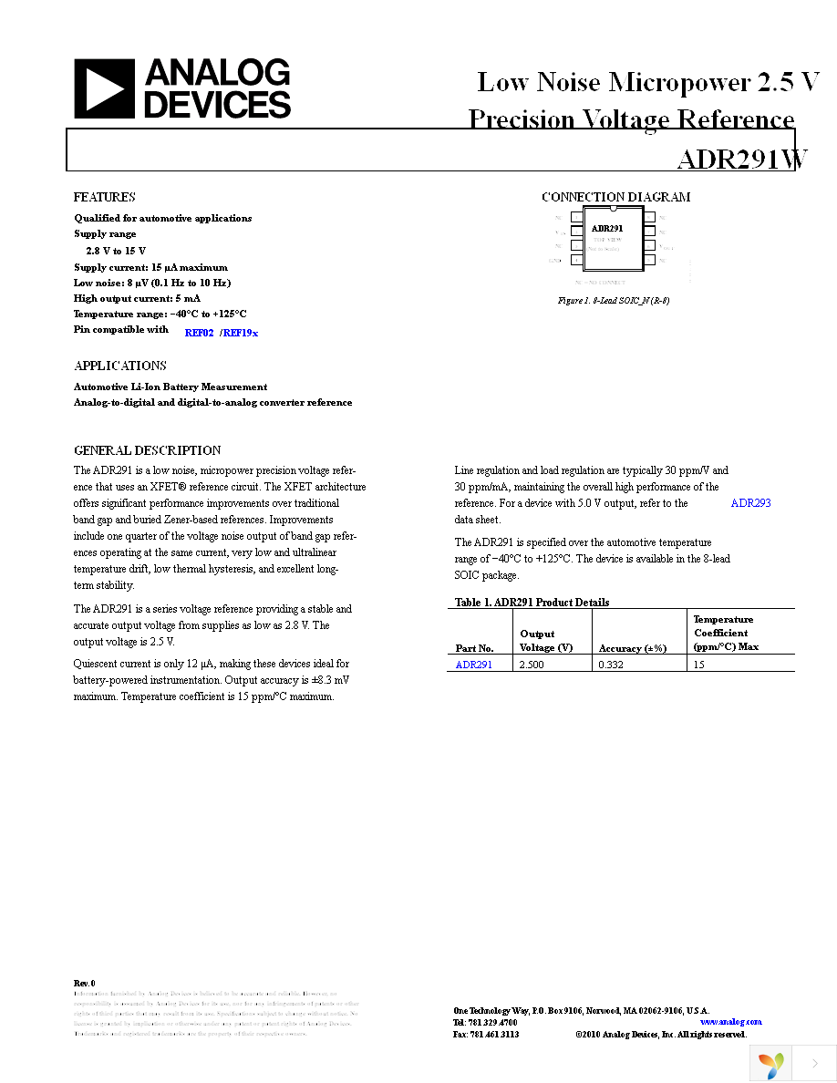 ADR291WFRZ-R7 Page 1