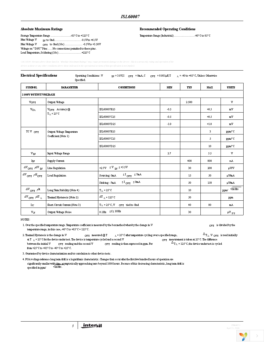 ISL60007BIB825 Page 3