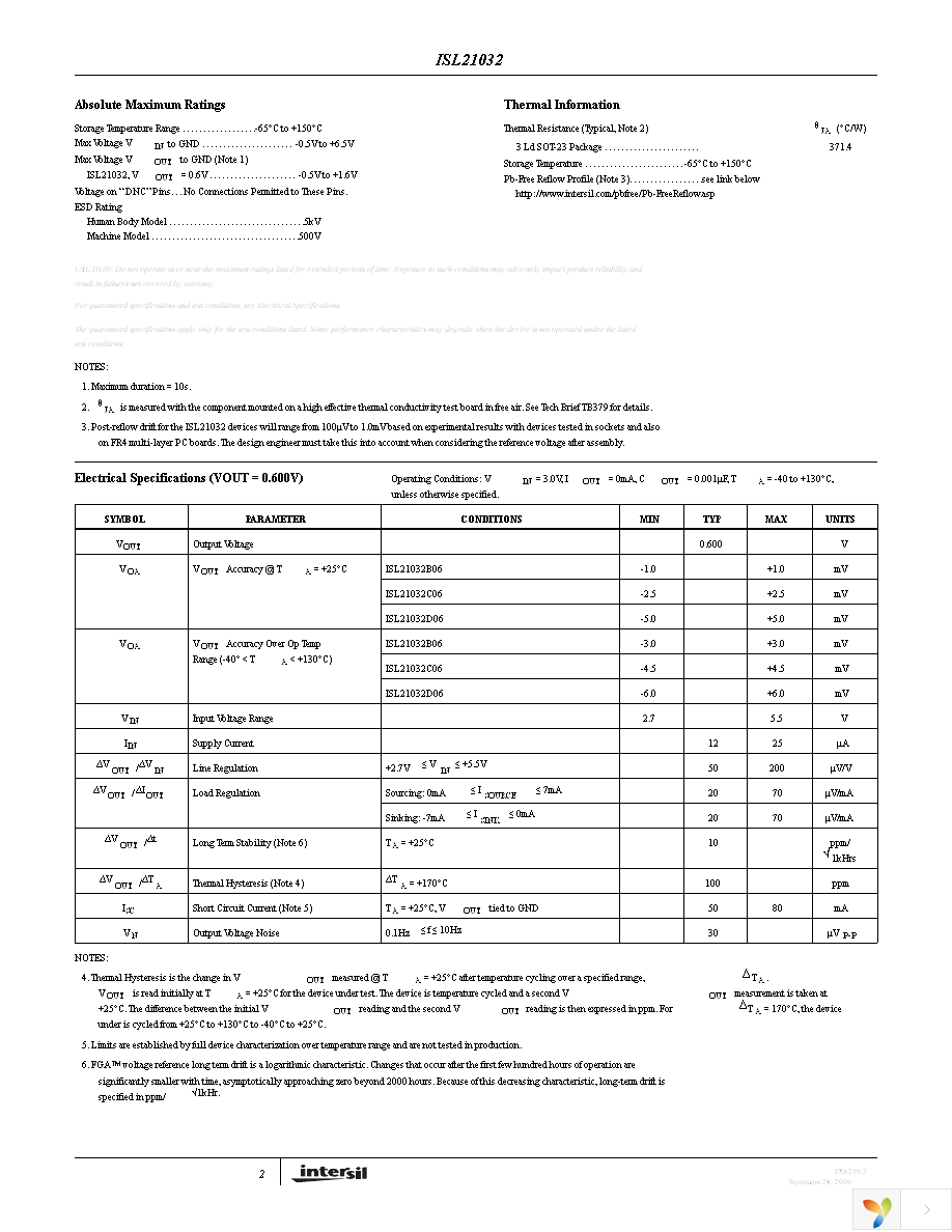 ISL21032BPH306Z-TK Page 2