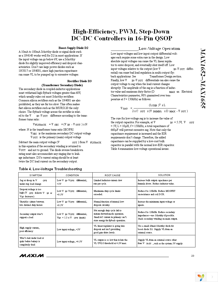 MAX1653EEE+ Page 23