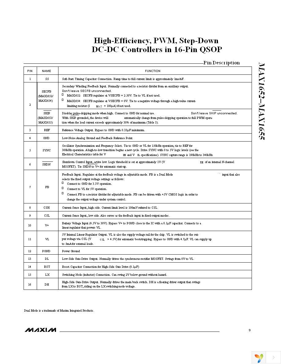 MAX1653EEE+ Page 9