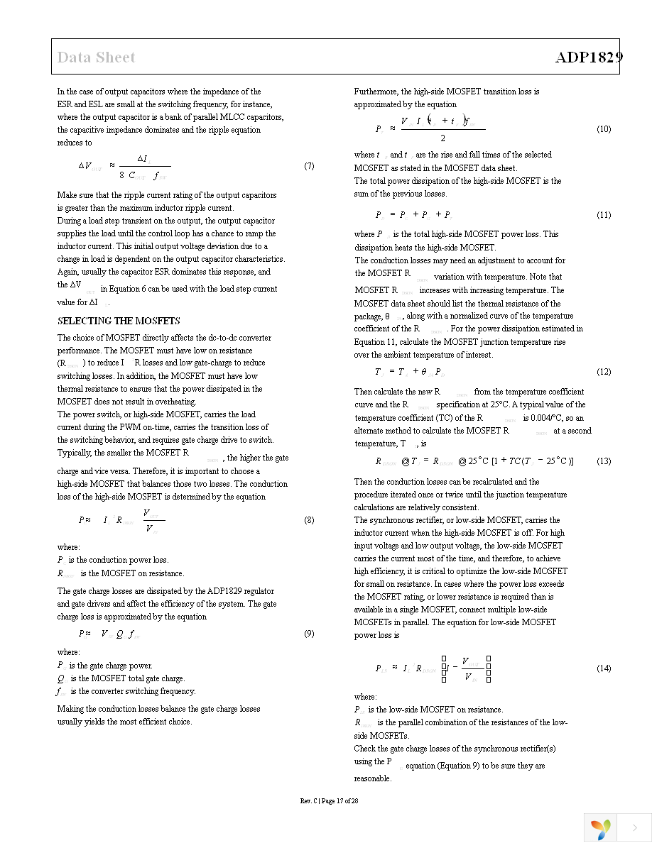 ADP1829ACPZ-R7 Page 17