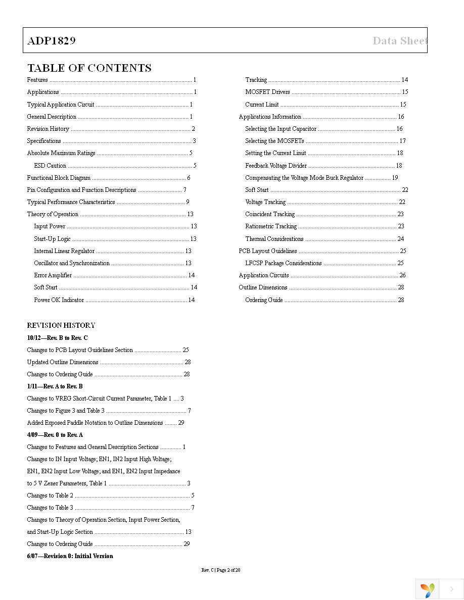 ADP1829ACPZ-R7 Page 2