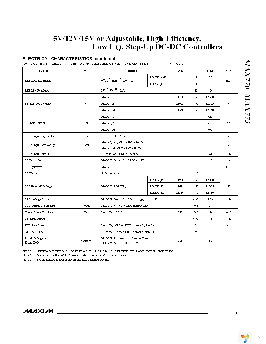 MAX771CSA+ Page 3