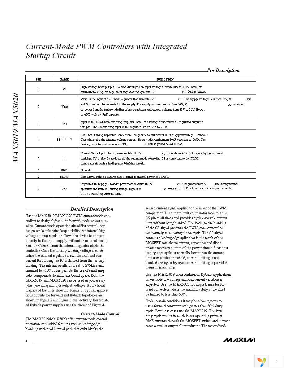 MAX5020ESA+ Page 6