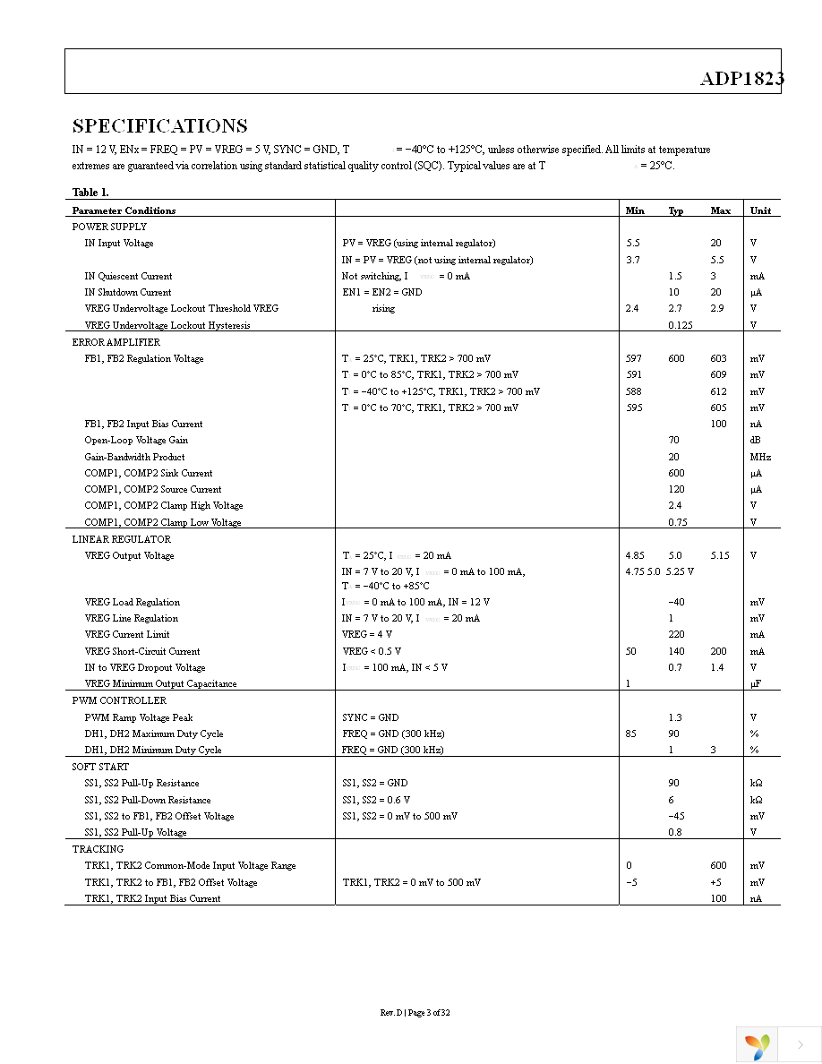 ADP1823ACPZ-R7 Page 3