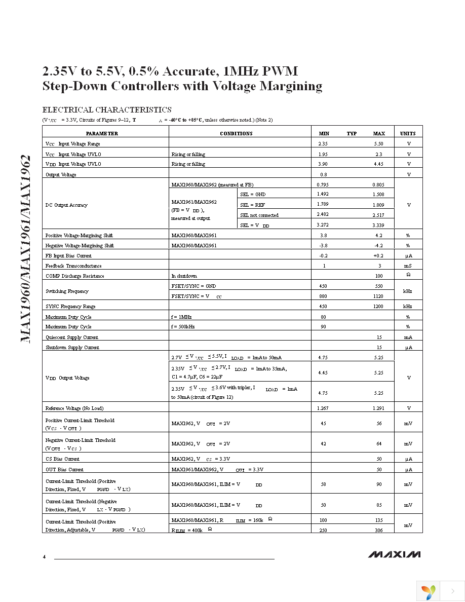 MAX1960EEP+ Page 4