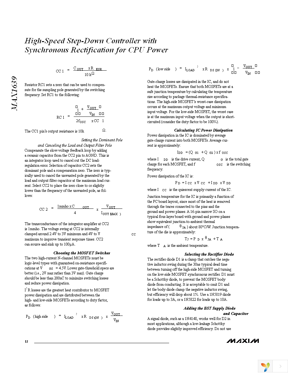 MAX1639ESE+ Page 12