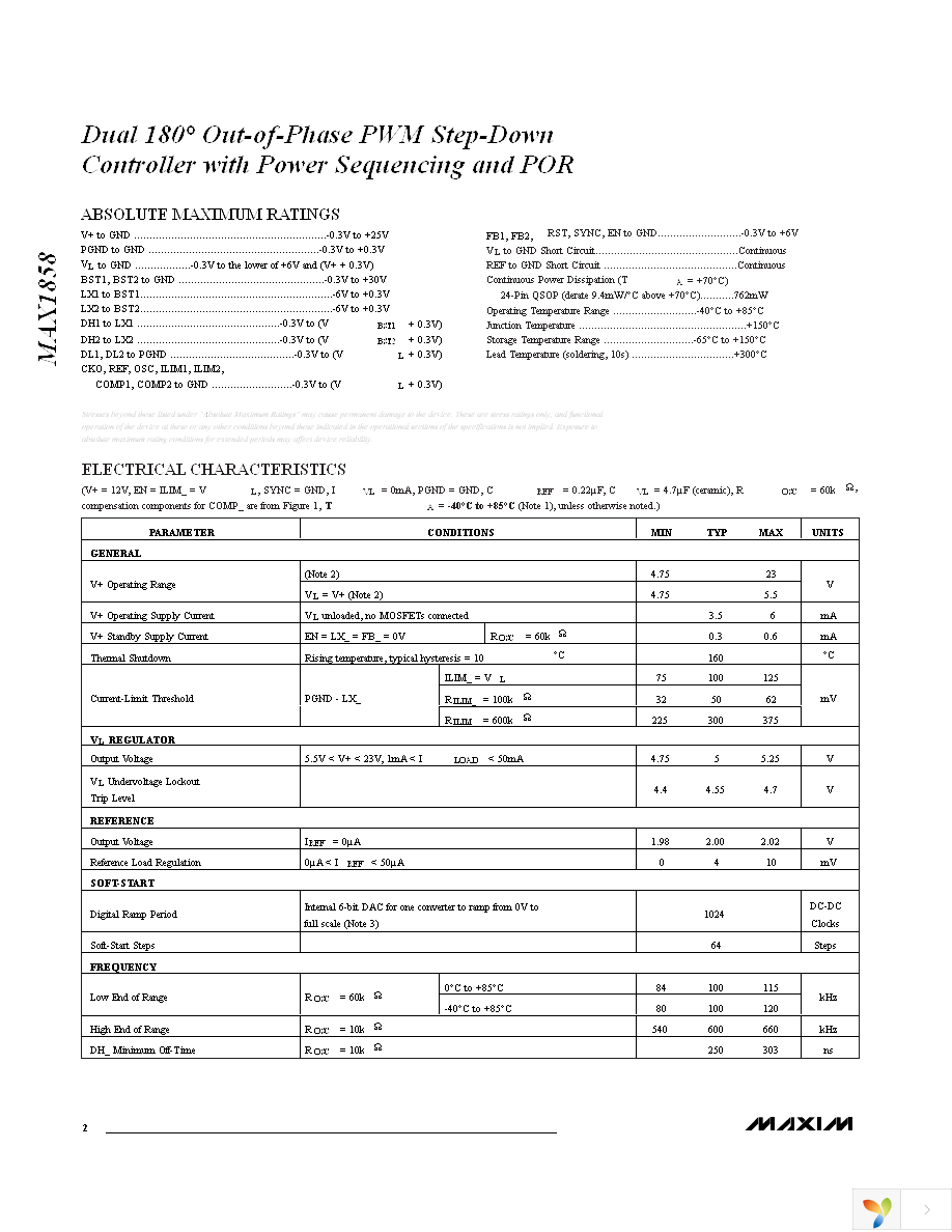 MAX1858EEG+ Page 2