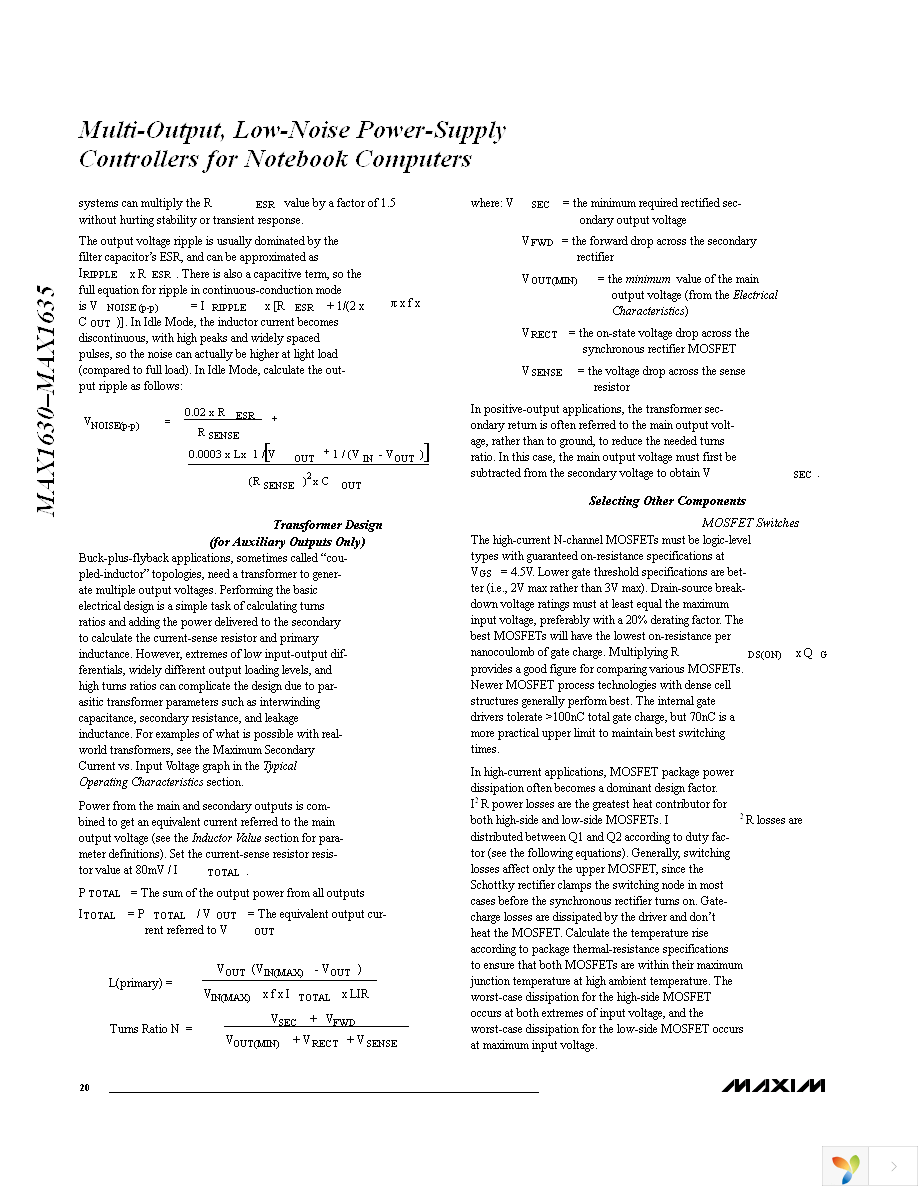 MAX1634EAI+ Page 20