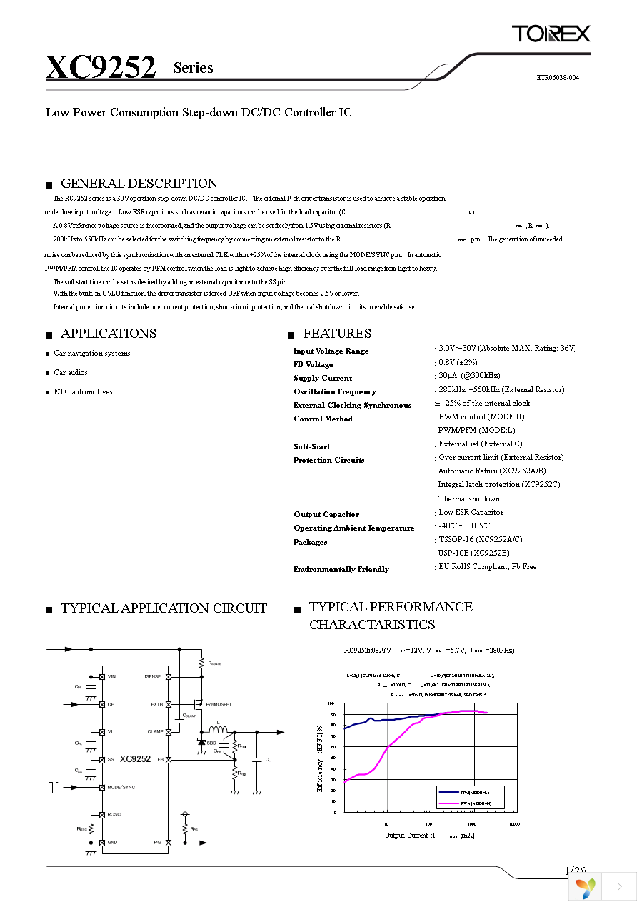 XC9252C08AVR-G Page 1