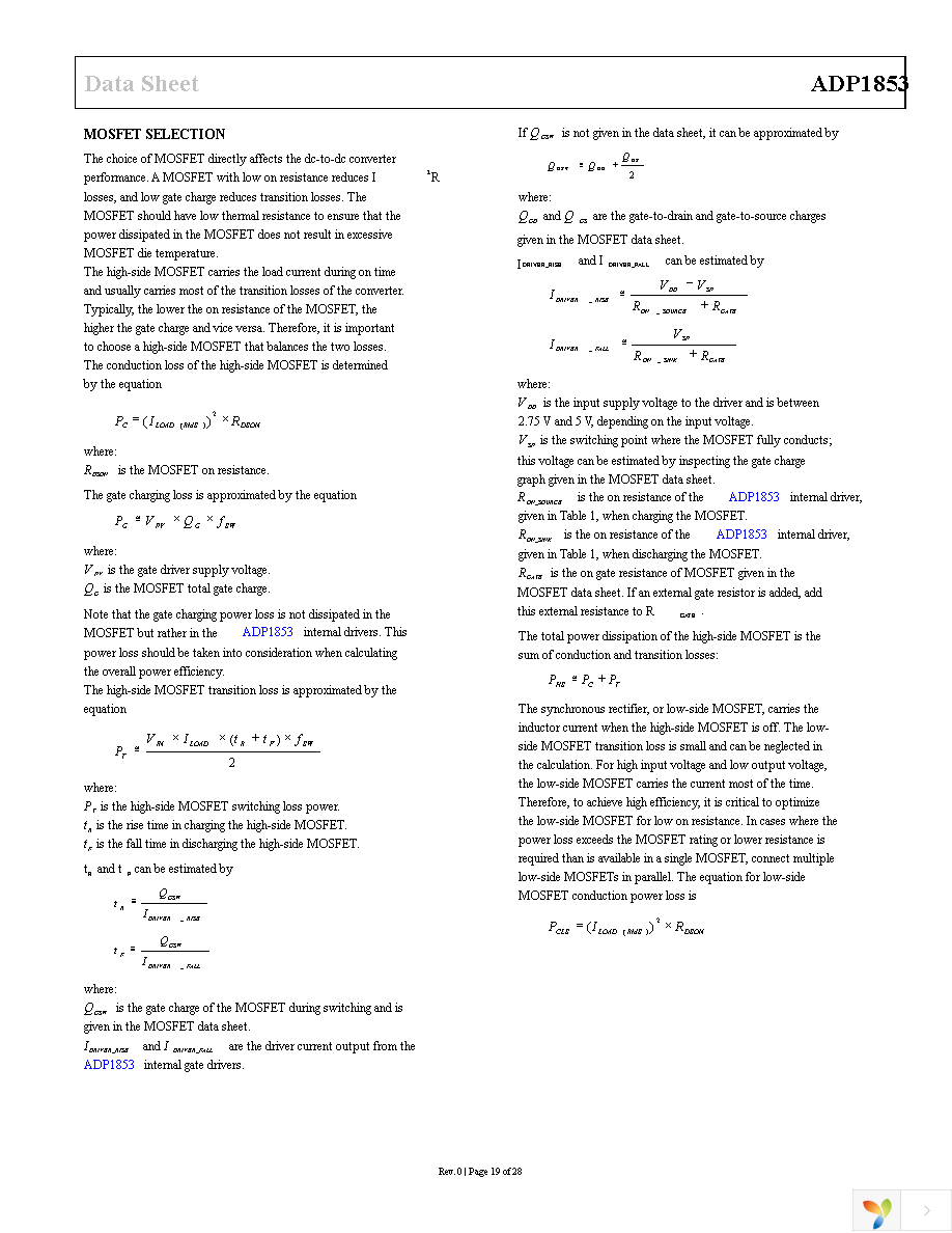 ADP1853ACPZ-R7 Page 19