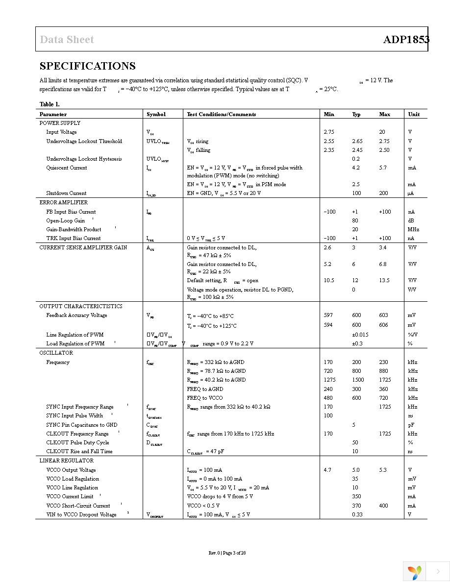 ADP1853ACPZ-R7 Page 3