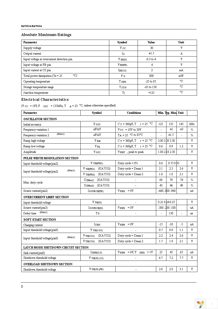 KA7552A Page 2