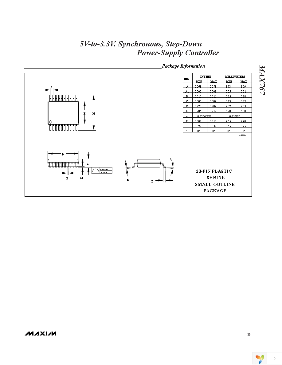 MAX767EAP+ Page 19