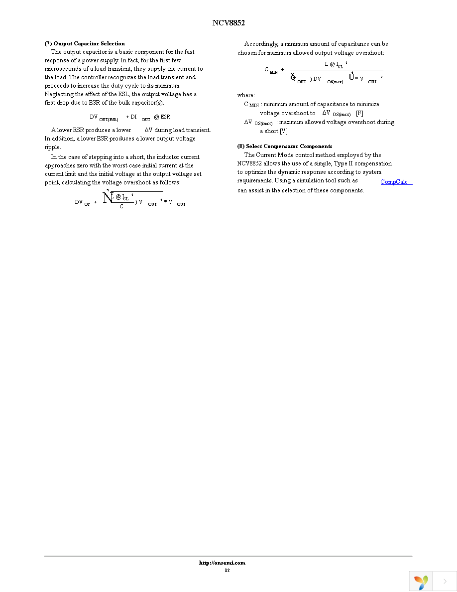 NCV8852DR2G Page 12