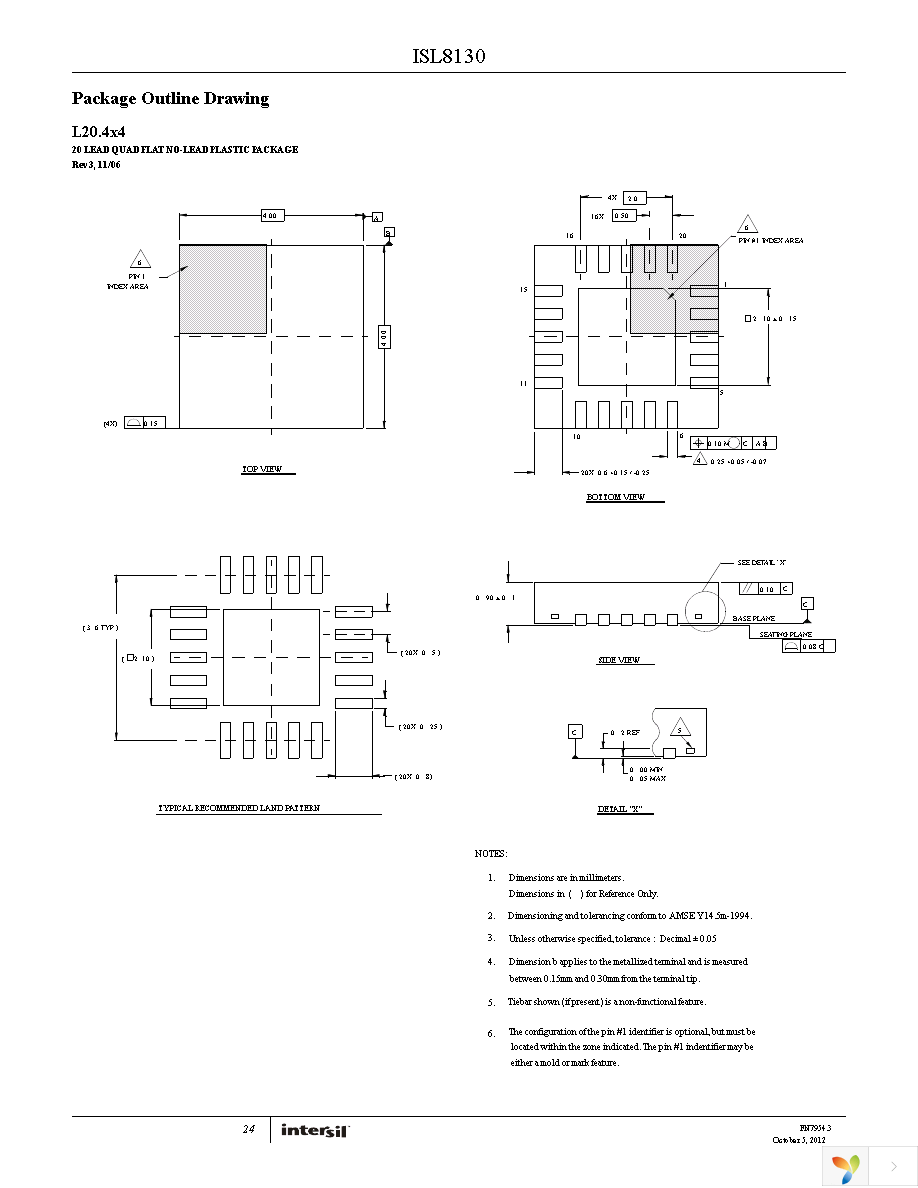 ISL8130IAZ Page 24