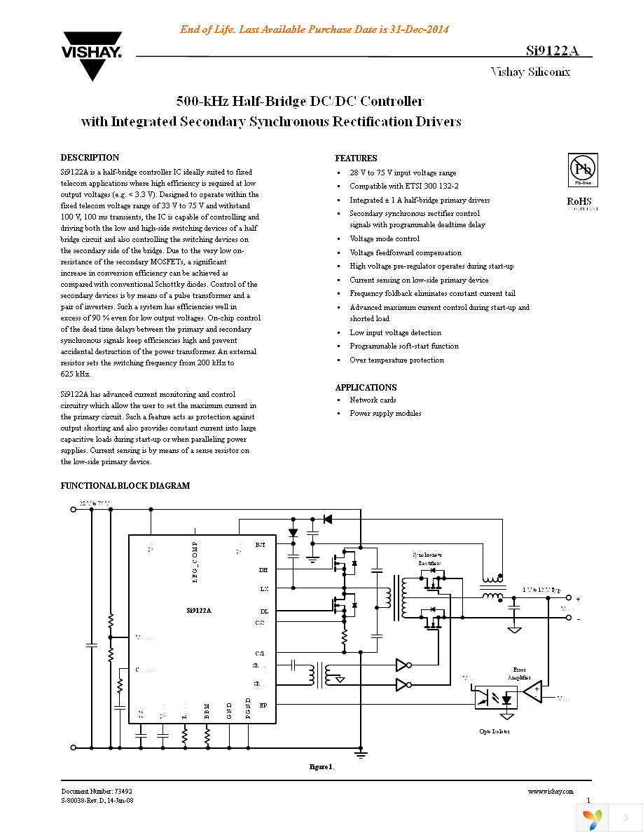 SI9122ADQ-T1-E3 Page 1