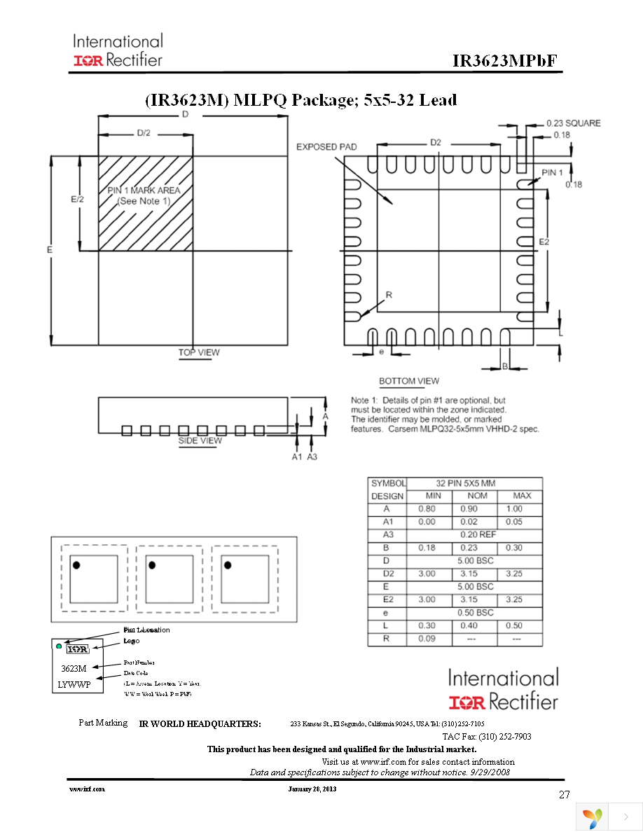 IR3623MTRPBF Page 27