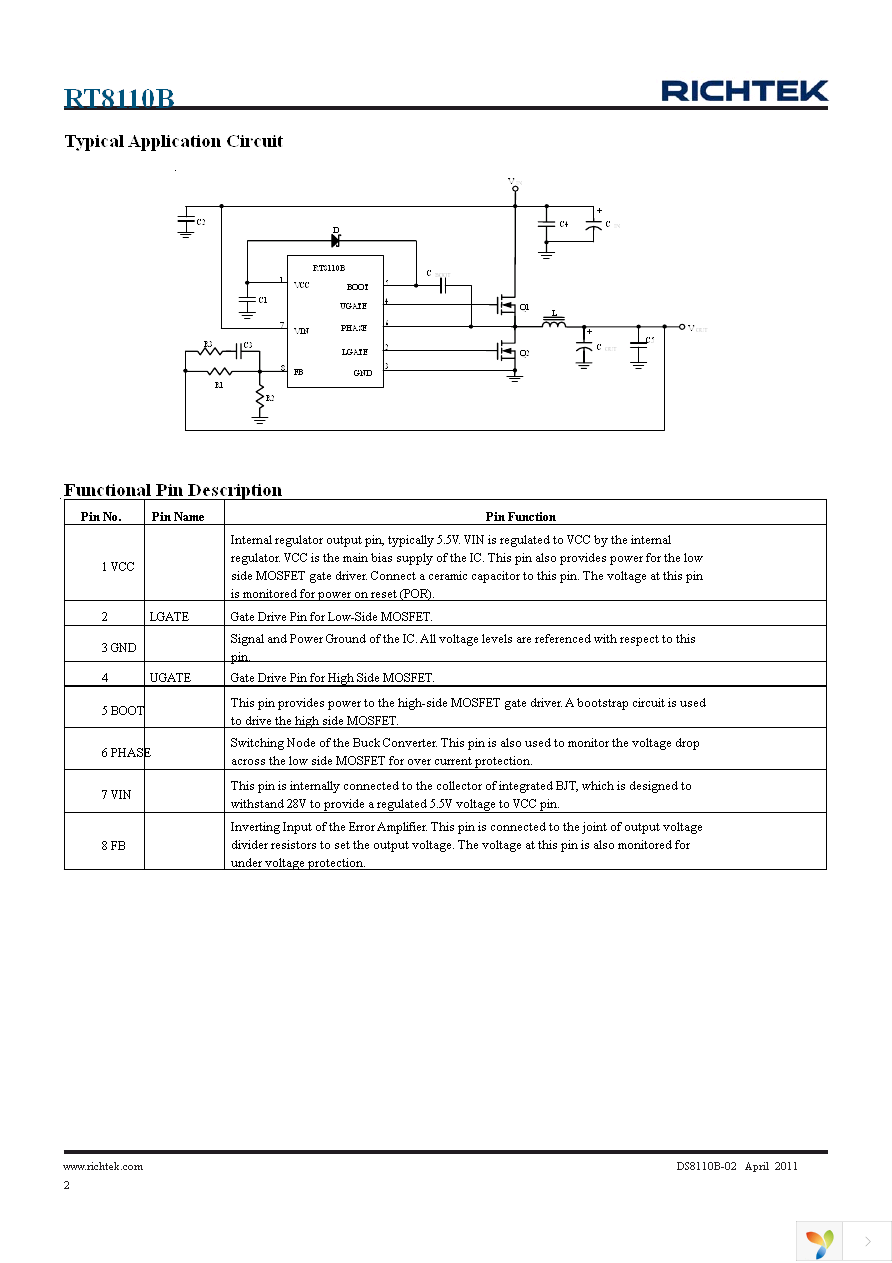 RT8110BGJ8 Page 2