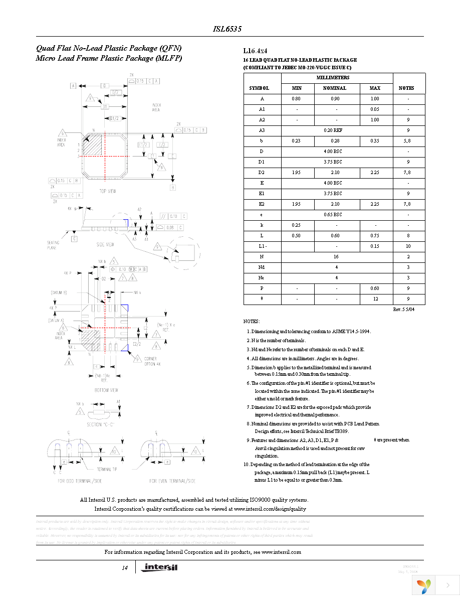 ISL6535CRZ Page 14