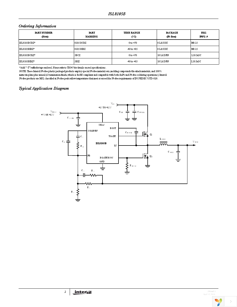 ISL8105BIBZ Page 2