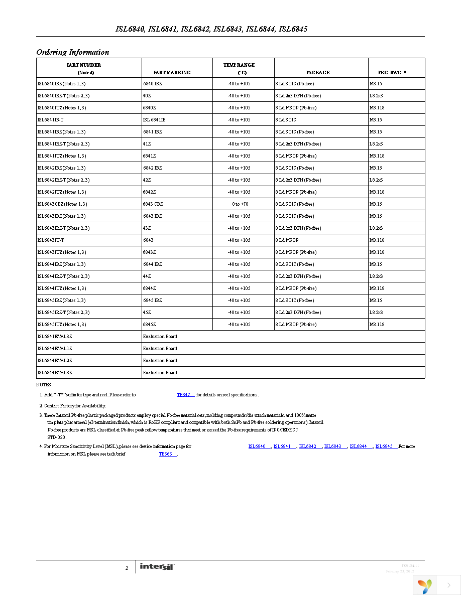 ISL6840IRZ-T Page 2