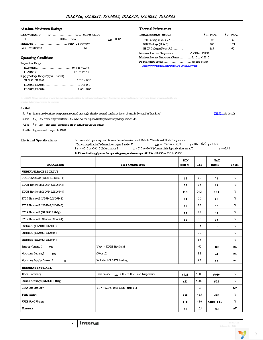 ISL6840IRZ-T Page 6