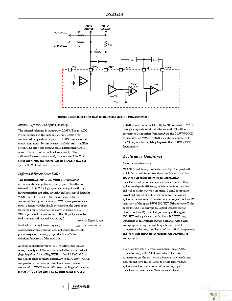 ISL6540ACRZ-T Page 15