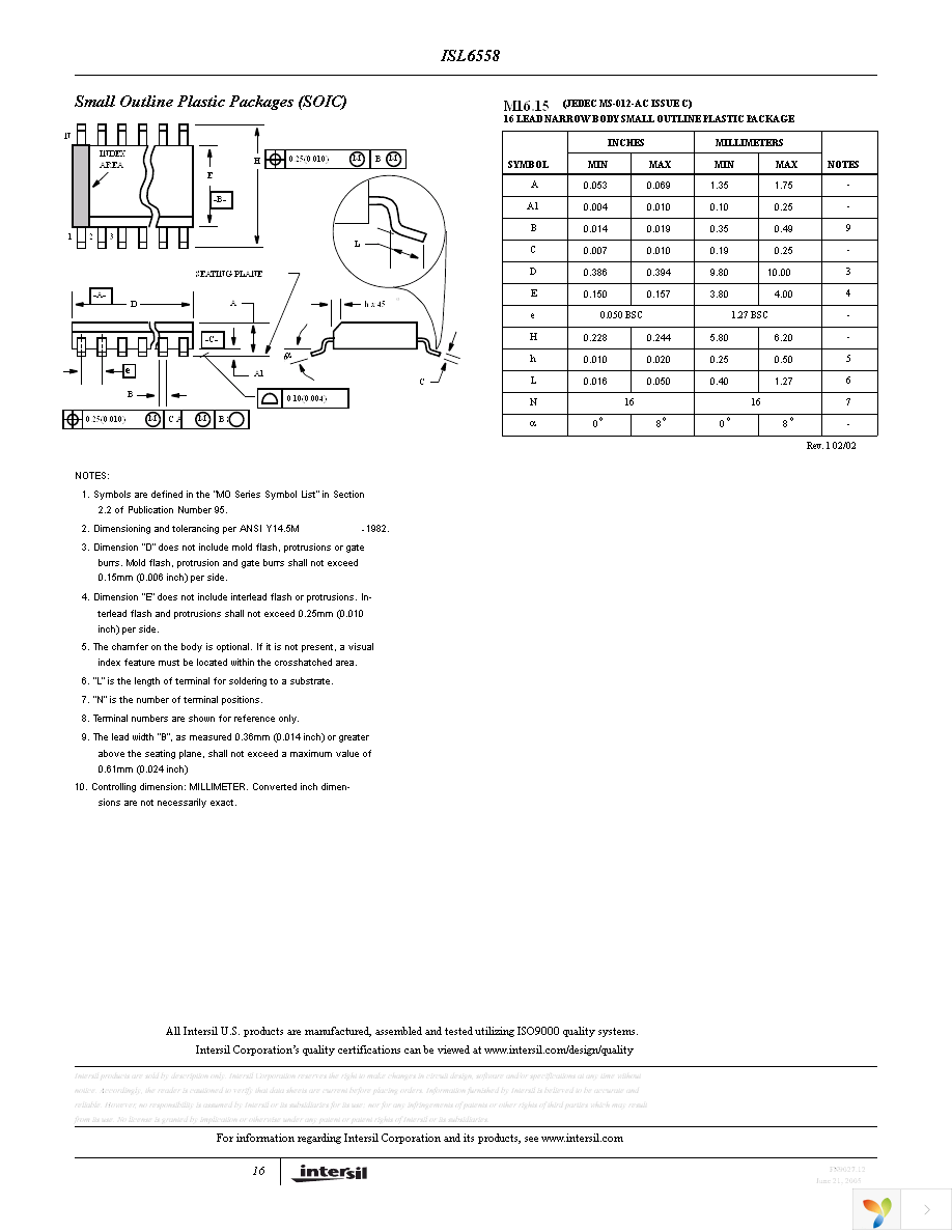 ISL6558CBZA Page 16