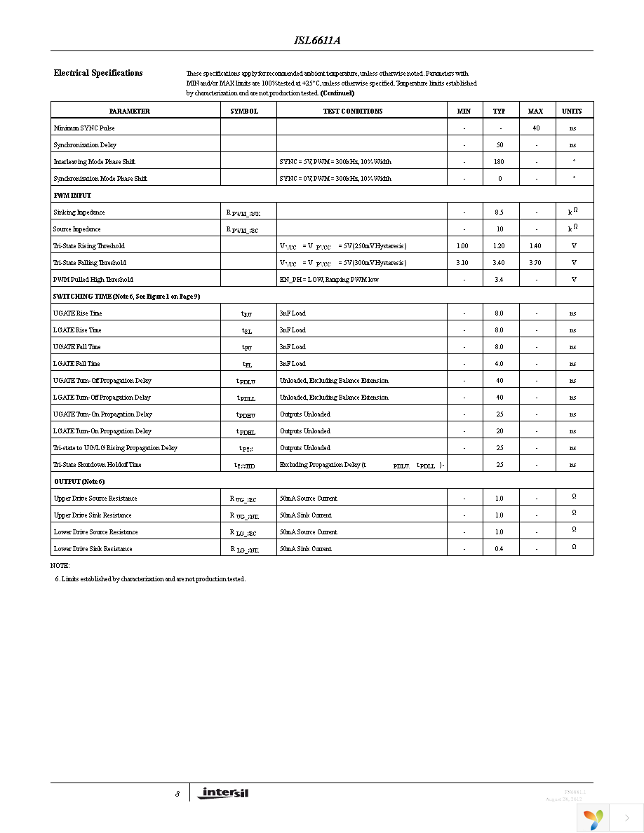 ISL6611AIRZ Page 8