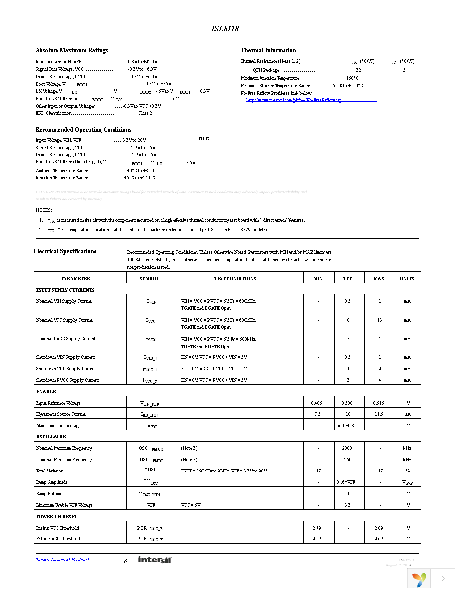 ISL8118IRZ Page 6