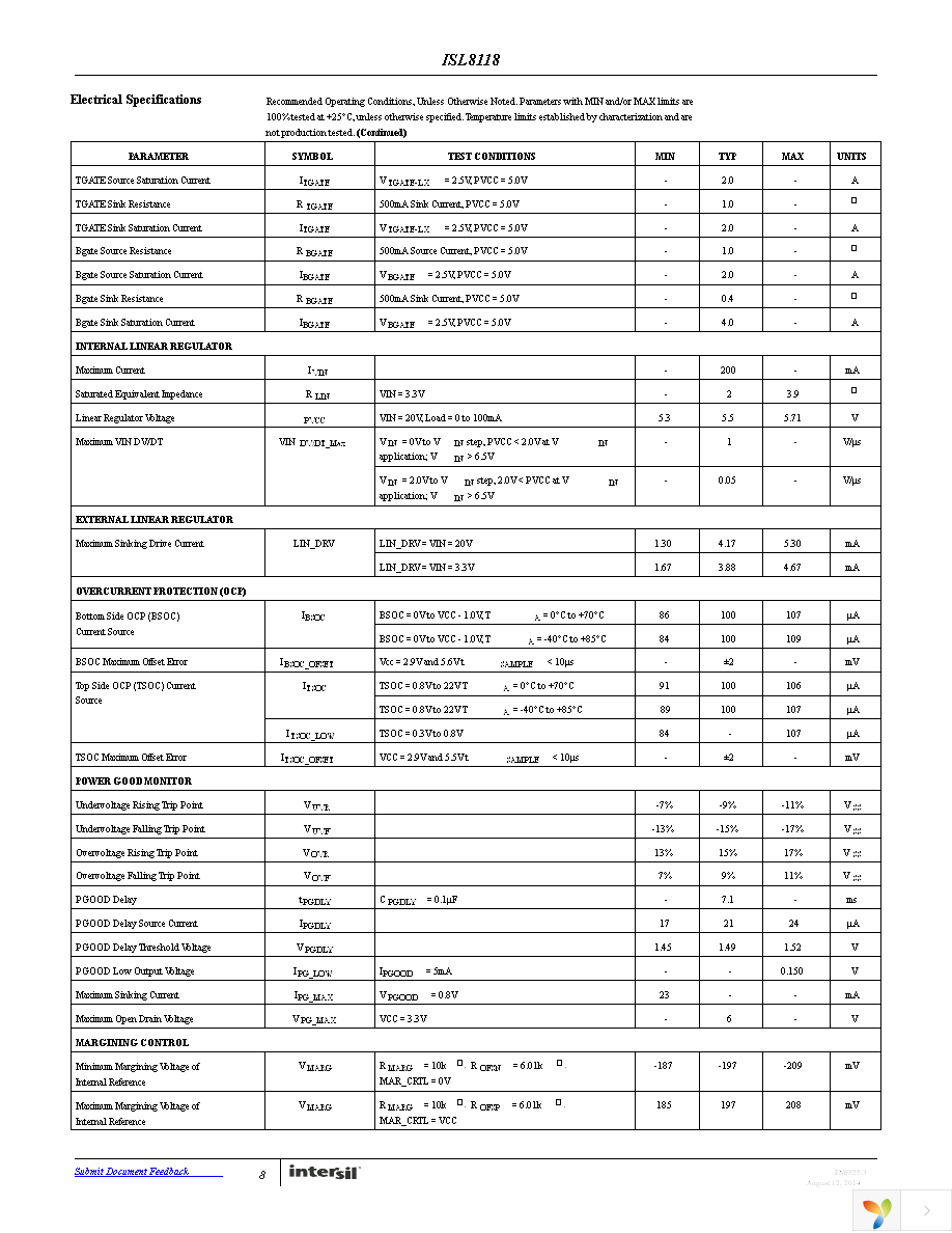 ISL8118IRZ Page 8