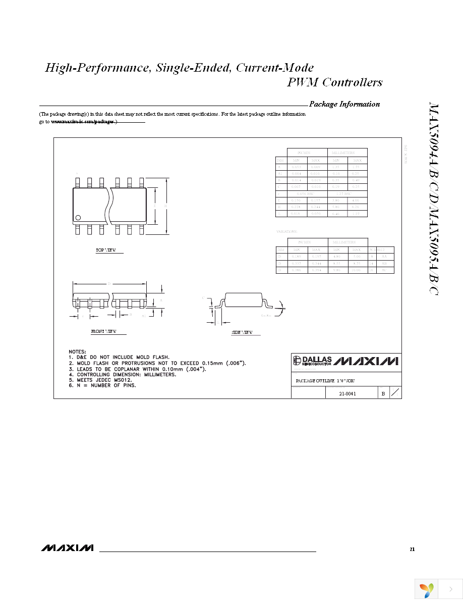 MAX5094DAUA+ Page 21