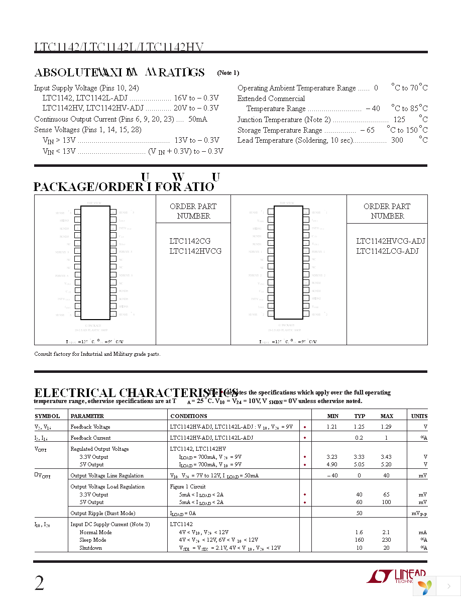 LTC1142CG Page 2