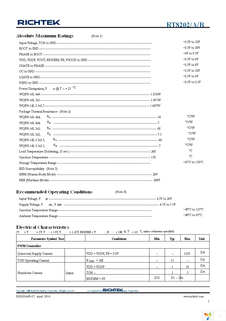 RT8202AGQW Page 5