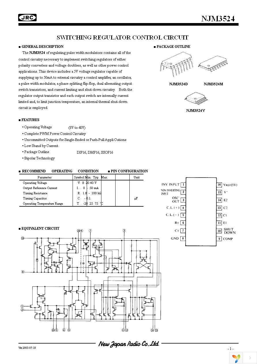 NJM3524M Page 2