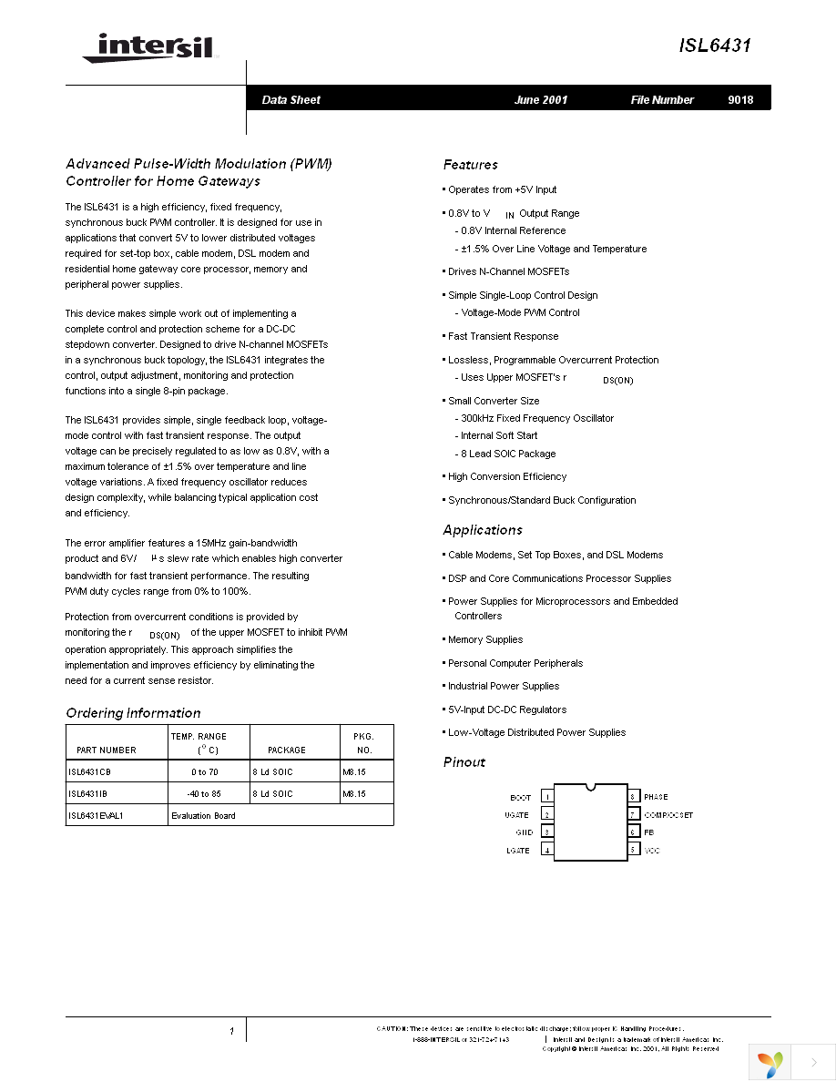 ISL6431CB Page 1