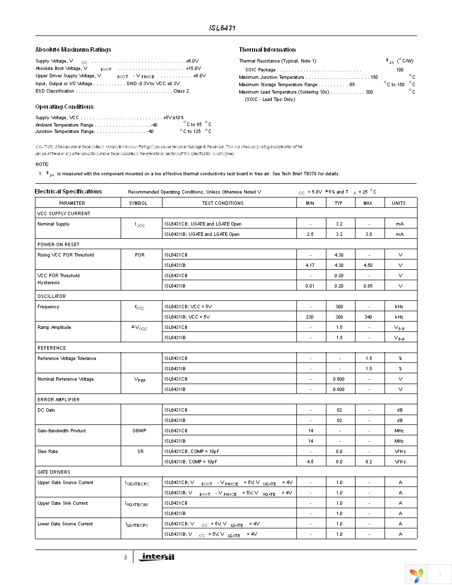 ISL6431CB Page 3