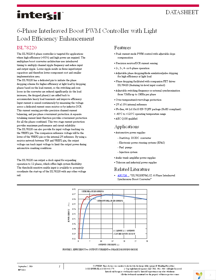 ISL78220ANEZ Page 1