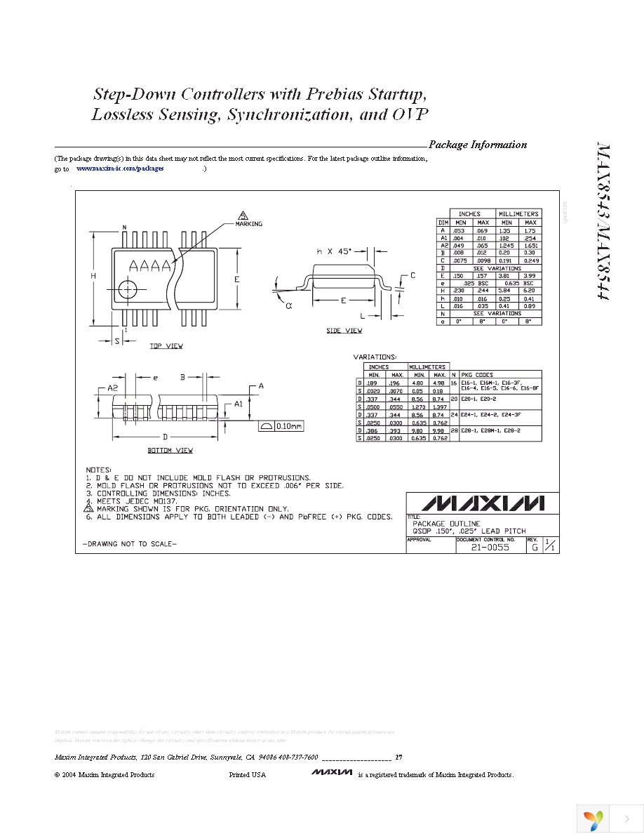 MAX8544EEP+ Page 27