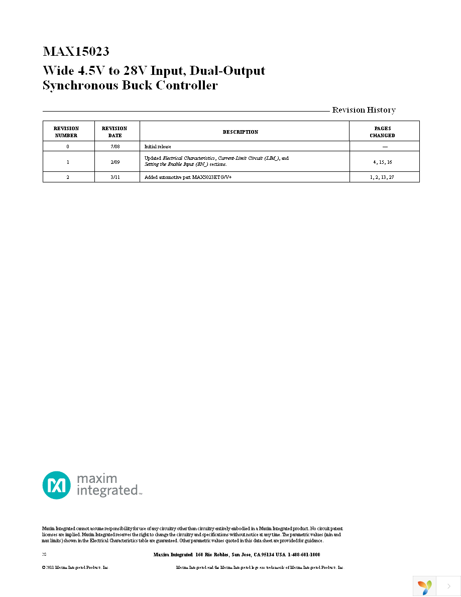 MAX15023ETG+ Page 28